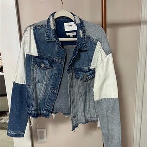 Vici Denim Patchwork Jacket - Blue and White never worn!